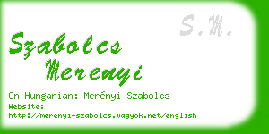 szabolcs merenyi business card